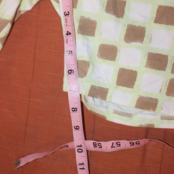 BP. Brown Yellow & White High Rise Checkered Biker Shorts Women's Size 1X - Picture 8 of 8